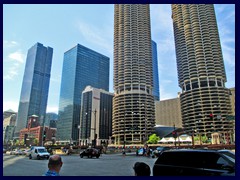 Skyline from the Loop, street level 44 - Wacker Drive